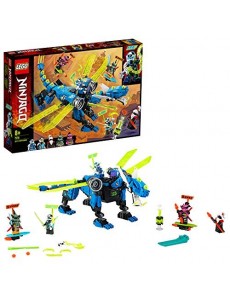 LEGO NINJAGO, Le cyber dragon de Jay, Set de construction avec figures Jay, Nya et Unagami, Figures d'action Prime Empire, 12