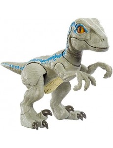 Jurassic World Figurine Dinosaure Articulé Bébé Vélociraptor Bleu, Jouet pour Enfant, GFD40