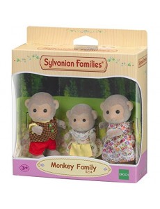 Sylvanian Families - Le Village - La Famille Singe - 5214 - Famille 3 Figurines - Mini Poupées