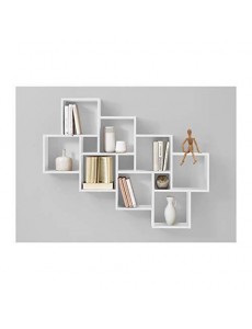 FMD möbel Liberty B10 Étagère 94,5 x 15,7 x H 120,8 cm, Blanc, mélaminé