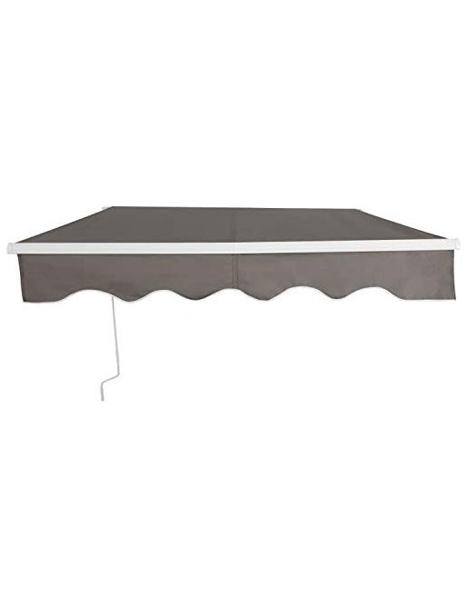 Store manuel 3 x 2 m - Sans caisse - Tissu gris anthracite Store manuel 3 x 2 m - Sans caisse - Tissu gris anthracite