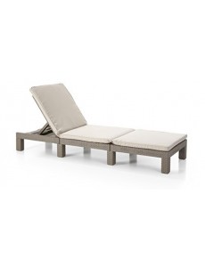 Allibert - Chaise Longue Daytona SL, 22 x 195 x 65 cm, Beige (Cappuccino)