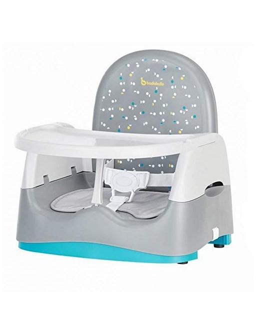 Badabulle Home&Go Grey Réhausseur de Chaise Confort, Compact, Pliable, Evolutif avec Tablette Amovible Badabulle Home&Go Grey Réhausseur de Chaise Confort, Compact, Pliable, Evolutif avec Tablette Amovible