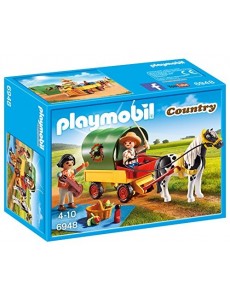 Playmobil - Enfants avec Chariot et Poney - 6948