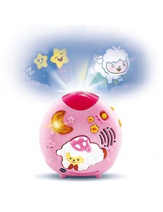 VTech - Lumi Mouton Nuit Enchantée Rose, Veilleuse Bébé - Version FR