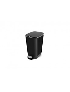 Kis 8071800 1784 01 Poubelle Chic 25 litres, Plastique, Noir/Gris, 26,5x40,5x45 cm