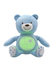 Chicco First Dreams Baby Bear Ours en Peluche Musical, Veilleuse Lumineuse pour Bébés avec Effets Lumineux et Mélodies Relaxa