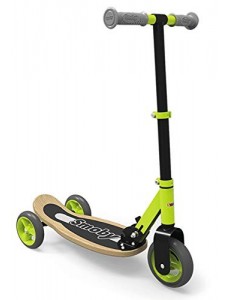 Smoby - Patinette Bois 3 Roues Pliable - Trottinette Enfant - Roues Silencieuses - 750174