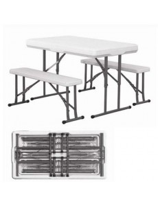 Générique Ensemble de pique-nique 1 table et deux bancs pliants